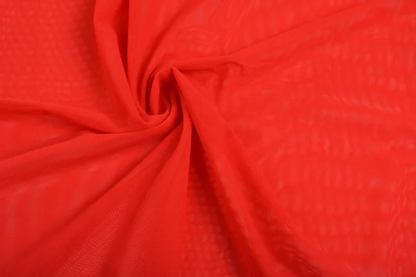 Rouge Tissu Élastique Tricoté Tissage Texture Des Fils Boucle Froissée — Photo