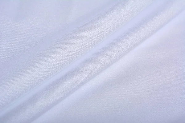 Blanco Tejido Elástico Punto Tejido Hilos Textura Pliegue Arrugado Para — Foto de Stock