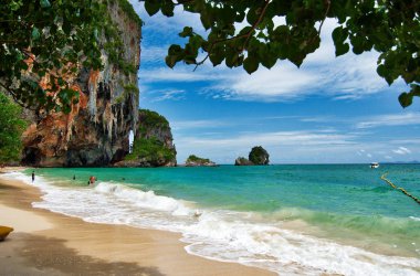 Railay, Krabi, Tayland, Thailand; 6th Temmuz 2018: Phra Nang Beach