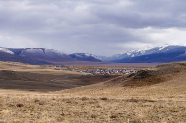 Kurai Valley güzel manzarasına Güz, altay, Rusya Federasyonu.