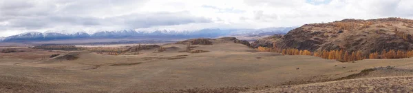 Beautiful View Kurai Valley Autumn Altai Russia — стоковое фото