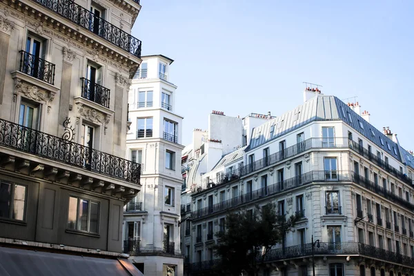 Parisian buildings in the spring light