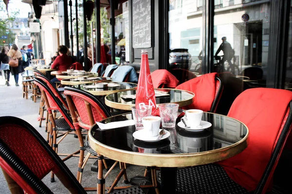 Dos Tazas Café Después Del Almuerzo París —  Fotos de Stock