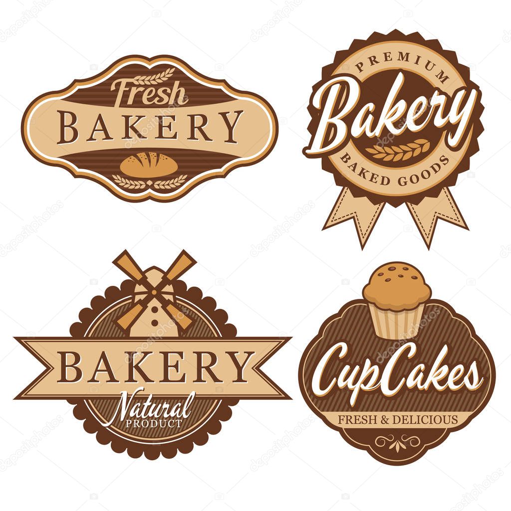Set of Bakery symbol in vector file