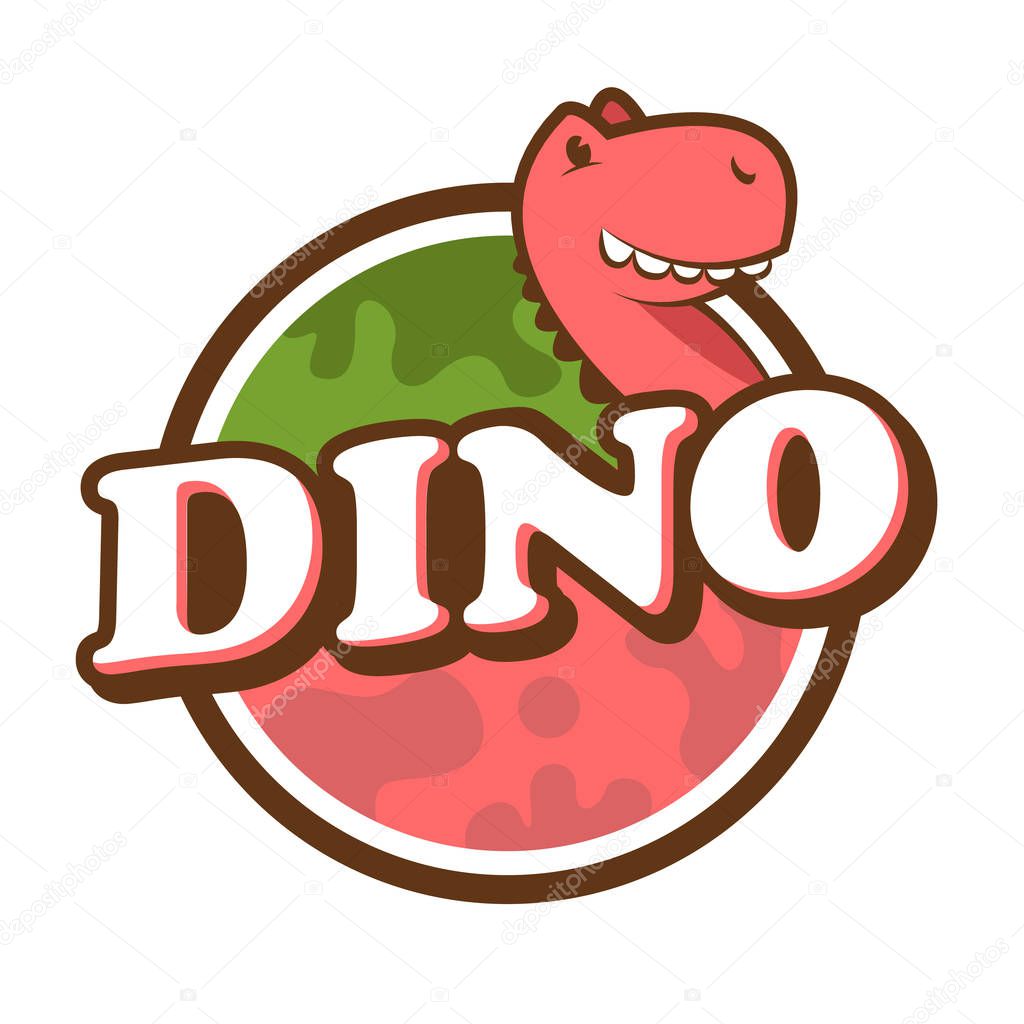 Illustration of a cute Dinosaur icon