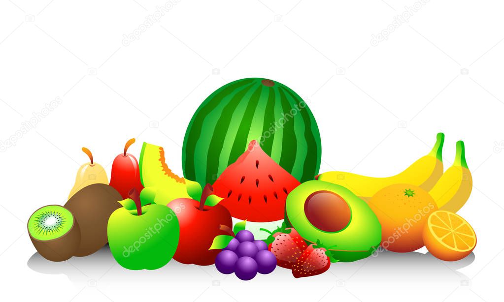 Fruits illustration in vector file
