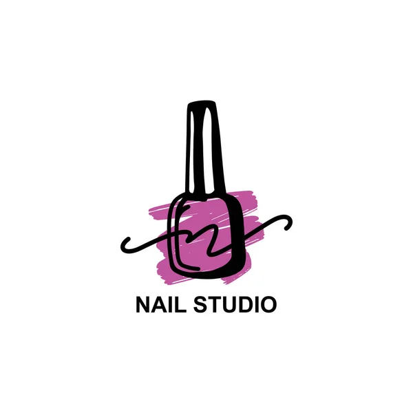 Nail studio logotyp — Stock vektor