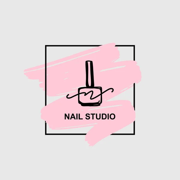 Nail studio logotyp — Stock vektor