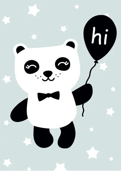 Bonito panda ilustração — Vetor de Stock