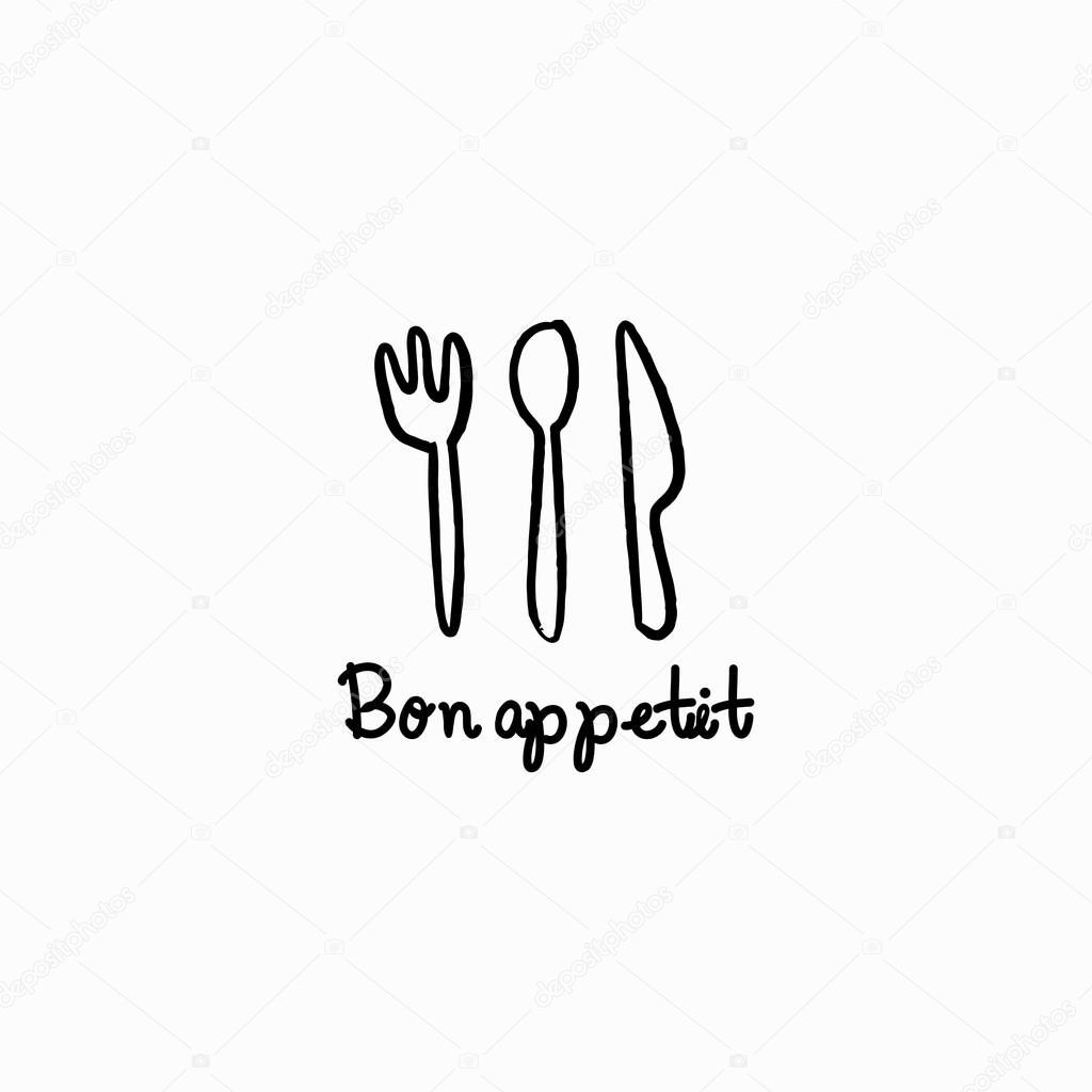 Vector bakery label. Graphic logo for home baking. Monochrome kitchen attributes icon in hand draw, Doodle style.