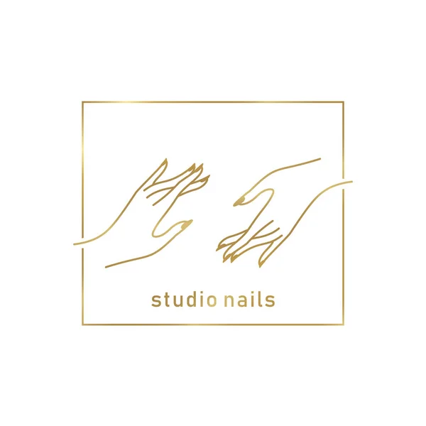 Nail studio logotyp — Stock vektor