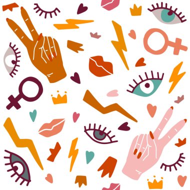 Dikişsiz desen kız güç