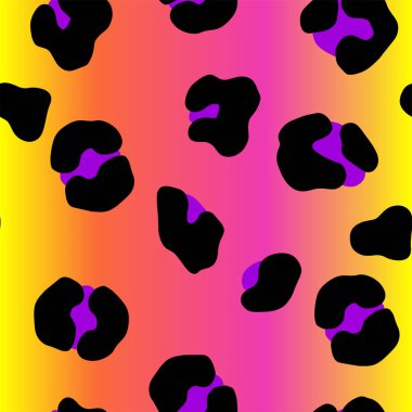 Dikişsiz neon leopar deseni