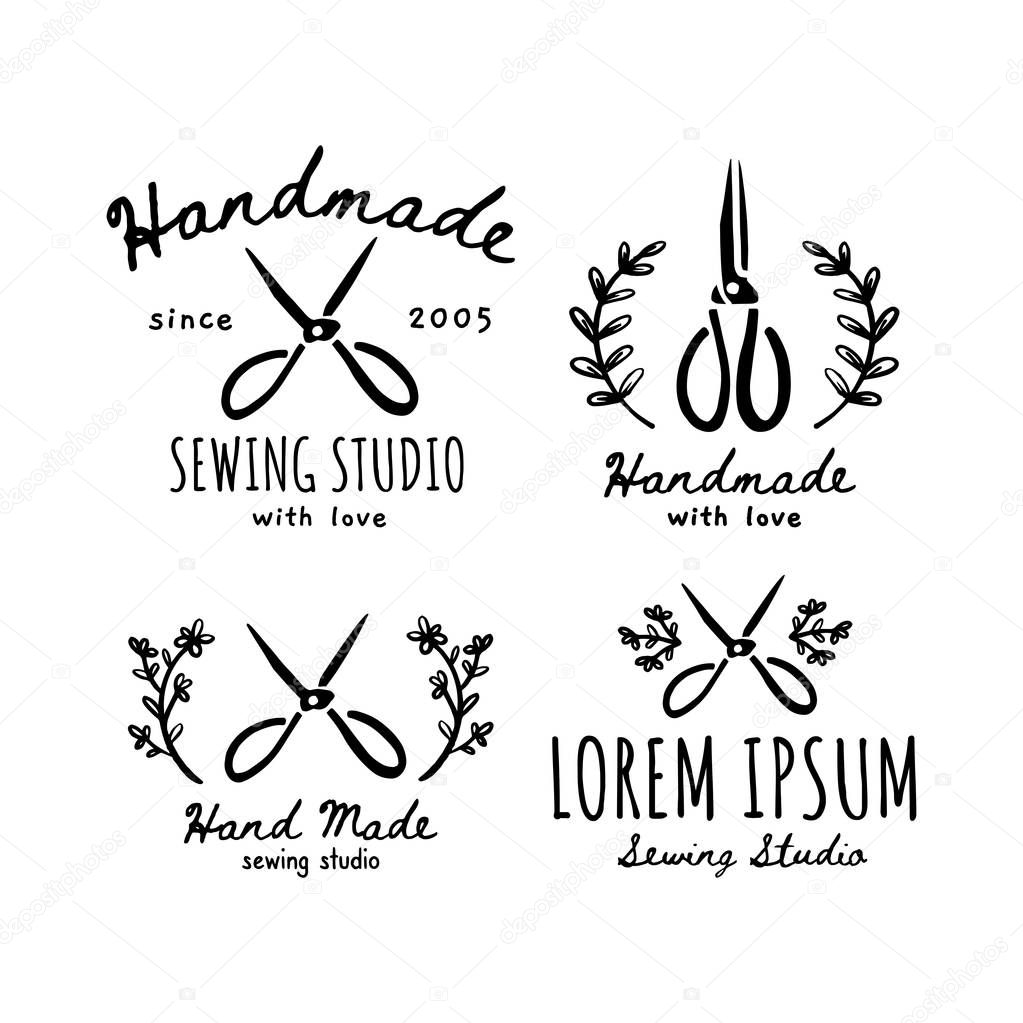 set logo handmade Studio sewing