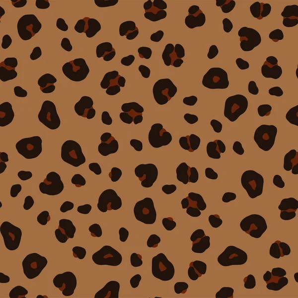 Leopard sömlösa mönster djurtryck — Stock vektor
