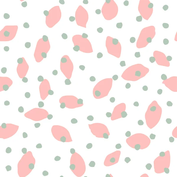 Sömlös polka dot färg penselmönster — Stock vektor