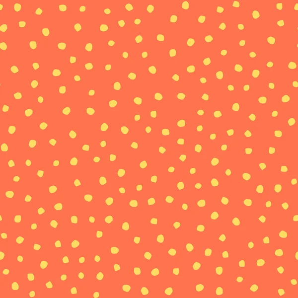 Vector naadloze hand draw polka dot penseel zwart en wit patroon. — Stockvector