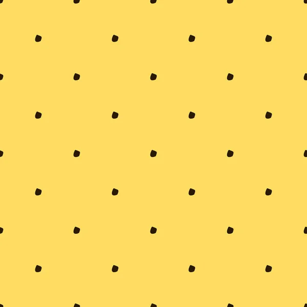 Vektor nahtlose Handzeichnung Polka Dot Pinsel schwarz-weißes Muster. — Stockvektor