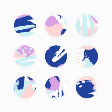 Vektör soyut Vurgu kümesi arka planlar kapsar. Sosyal medya hikayeleri için şablon şablonları.