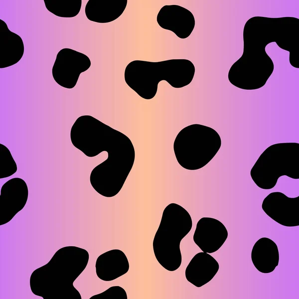 Leopardí stupnice pastelových fialových a růžových hladových vzorů. Formát zvířecího tisku 90s. Vektorový gepard tisk. — Stockový vektor