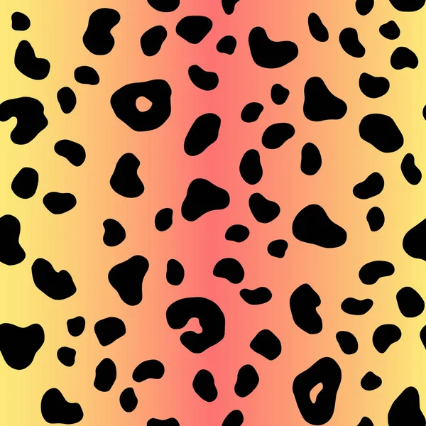 Padrão sem emenda gradiente de leopardo pastel. Animal Print Amarelo e coral cor 90. Vector Cheetah imprimir . —  Vetores de Stock