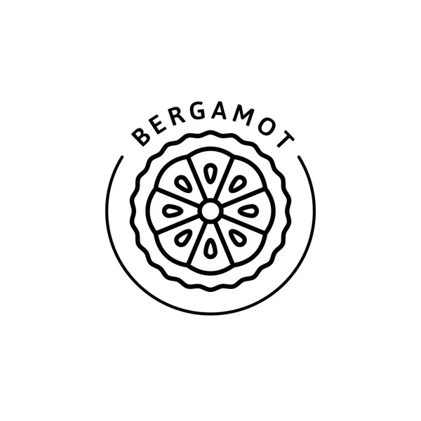 Бергамот цитрусовая икона в модном линейном стиле. Векторные органические эмблемы Bergamot . — стоковый вектор