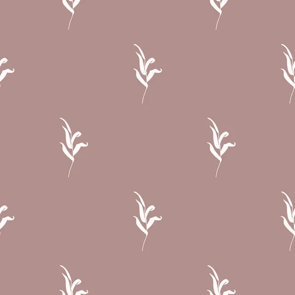 Willow Branch with Leaves Seamless Pattern in a Trendy Minimal Style. Botanical Background. Floral Vector — Stock Vector