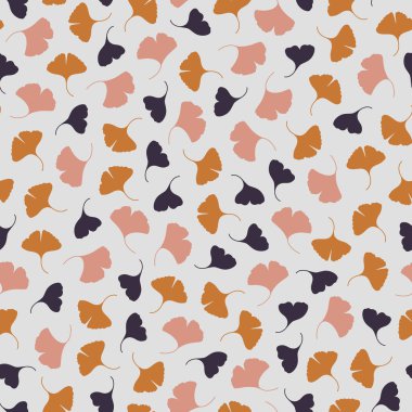 Ginkgo Biloba Eğilimli Minimal Tarzında Kusursuz Kalıp Yapıyor. Botanik geçmişinin taslağı. Çiçek Vektörü