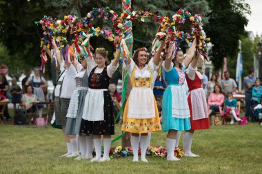 Bavarian Festival Maypole Dance clipart