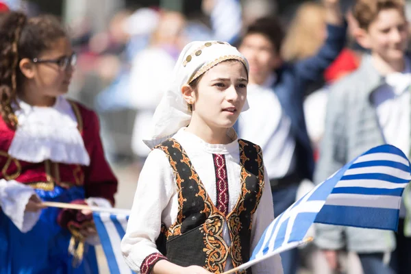 ギリシャ独立記念日パレード2018 — ストック写真