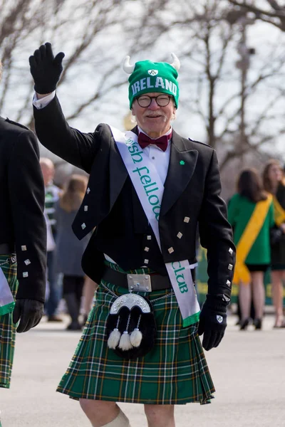 Desfile del Día de San Patricio Chicago 2018 — Foto de Stock