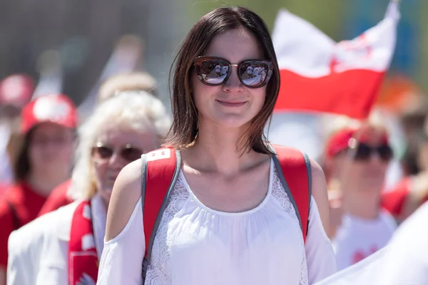 Den polske grundlovsdag parade 2018 - Stock-foto