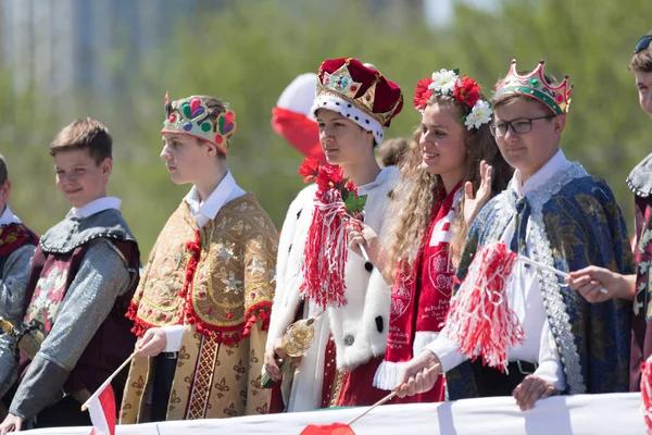 De Poolse grondwet dag parade 2018 — Stockfoto