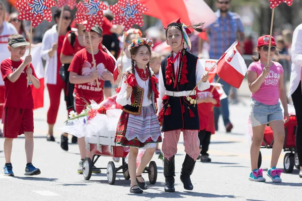 O desfile do Dia da Constituição Polonesa 2018 — Fotografia de Stock