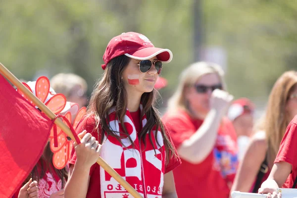 Parada dnia Konstytucji polskiej 2018 — Zdjęcie stockowe