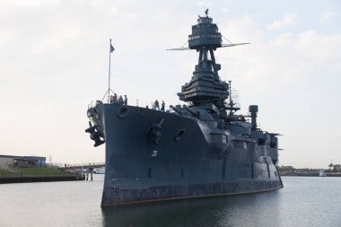 Houston, Teksas, Abd - 27 Aralık 2016: Battleship Uss Texas Bb-35, Houston yakınlarındaki bir müze gemisi ve National Historic Landmark