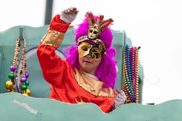 Přehlídka Mardi Gras New Orleans — Stock fotografie