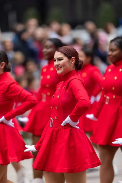 Houston Texas Usa Listopada 2019 Parada Dziękczynienia Brahmadoras Grupy Tanecznej — Zdjęcie stockowe