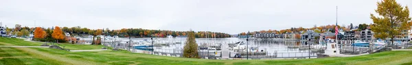 Charlevoix City Marina Michigan Amerika Birleşik Devletleri Sonbahar Döneminde Lake — Stok fotoğraf