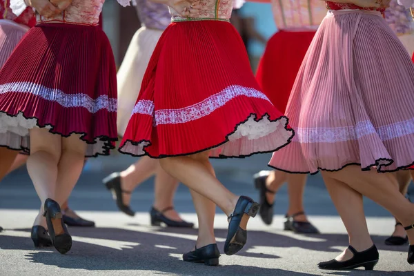 Slovakian Dancers wearing traditional clothing, performing traditional dances