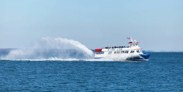 Ignace Michigan Usa October 2019 Ferry Transporting Visitors Mackinac Island — Stock Photo, Image