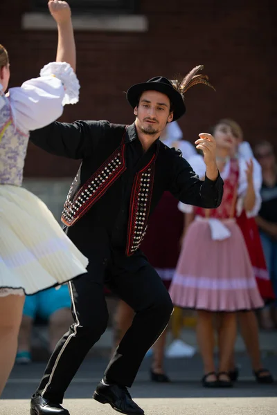 Whiting Indiana Usa 2019 Július Pierogi Fest Egy Pár Szlovák — Stock Fotó