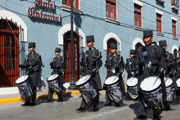 Matamoros Tamaulipas Mexiko November 2019 Mexican Revolution Day Parade Krigsband — Stockfoto