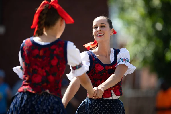 Whiting Indiana Usa Července 2019 Pierogi Fest Slovenské Ženy Které — Stock fotografie