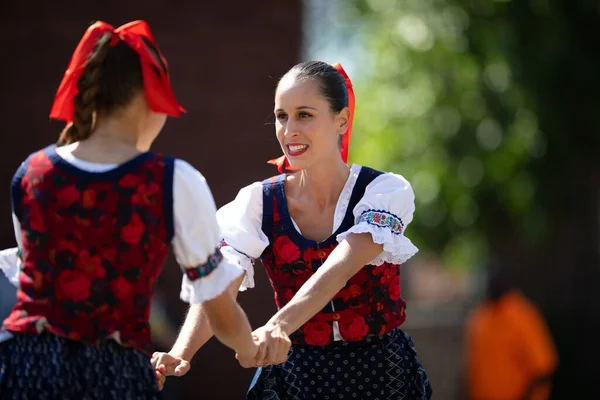 Whiting Indiana Usa July 2019 Pierogi Fest Slovakian Women Wearing — Stock Photo, Image