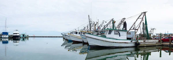 Chantier Naval Avec Bateaux Pêche Dans Golfe Mexique Fulton Texas — Photo