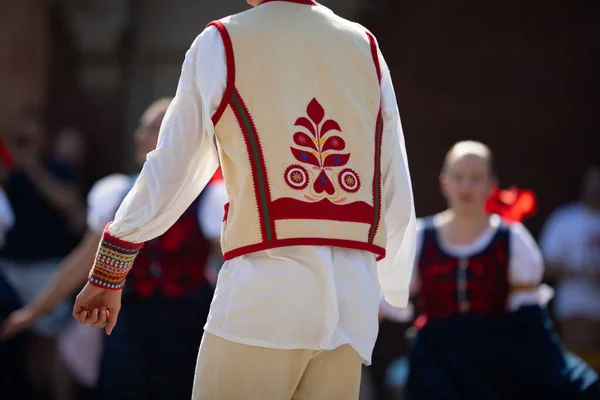 アメリカ インディアナ州ホワイト 2019年7月27日 祭りの期間中に伝統的な衣装を身に着けているスロバキアのダンサー Pierogi Fest — ストック写真