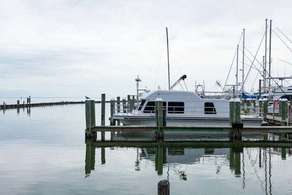 Chantier Naval Avec Bateaux Pêche Dans Golfe Mexique Fulton Texas — Photo