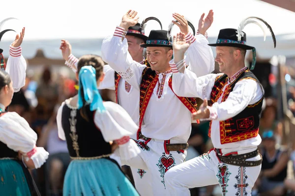 Whiting Indiana Usa Juli 2019 Pierogi Fest Slowakische Männer Traditioneller — Stockfoto