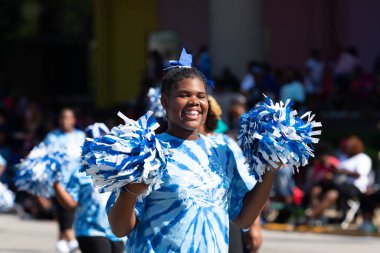 Indianapolis, Indiana, ABD - 28 Eylül 2019: The Circle City Classic Parade, Indy Pal Colts üyeleri geçit töreninde